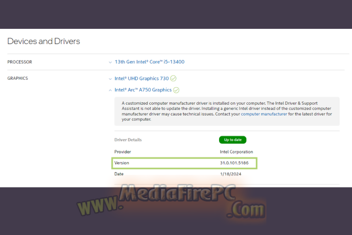 Intel Graphics Driver 2025 v32.0.101.8247 free downlaod