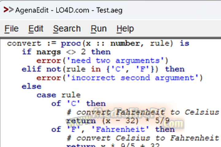 Agena Programming Language 2026 v6.5.7 for pc